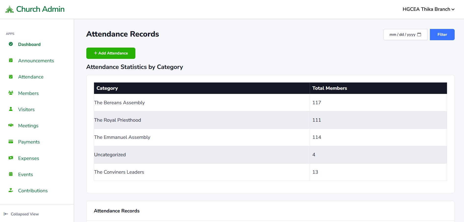 church attendance tracking software