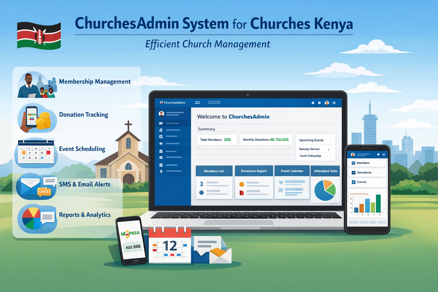 ChurchesAdmin System for Churches Kenya | Efficient Church Management Software