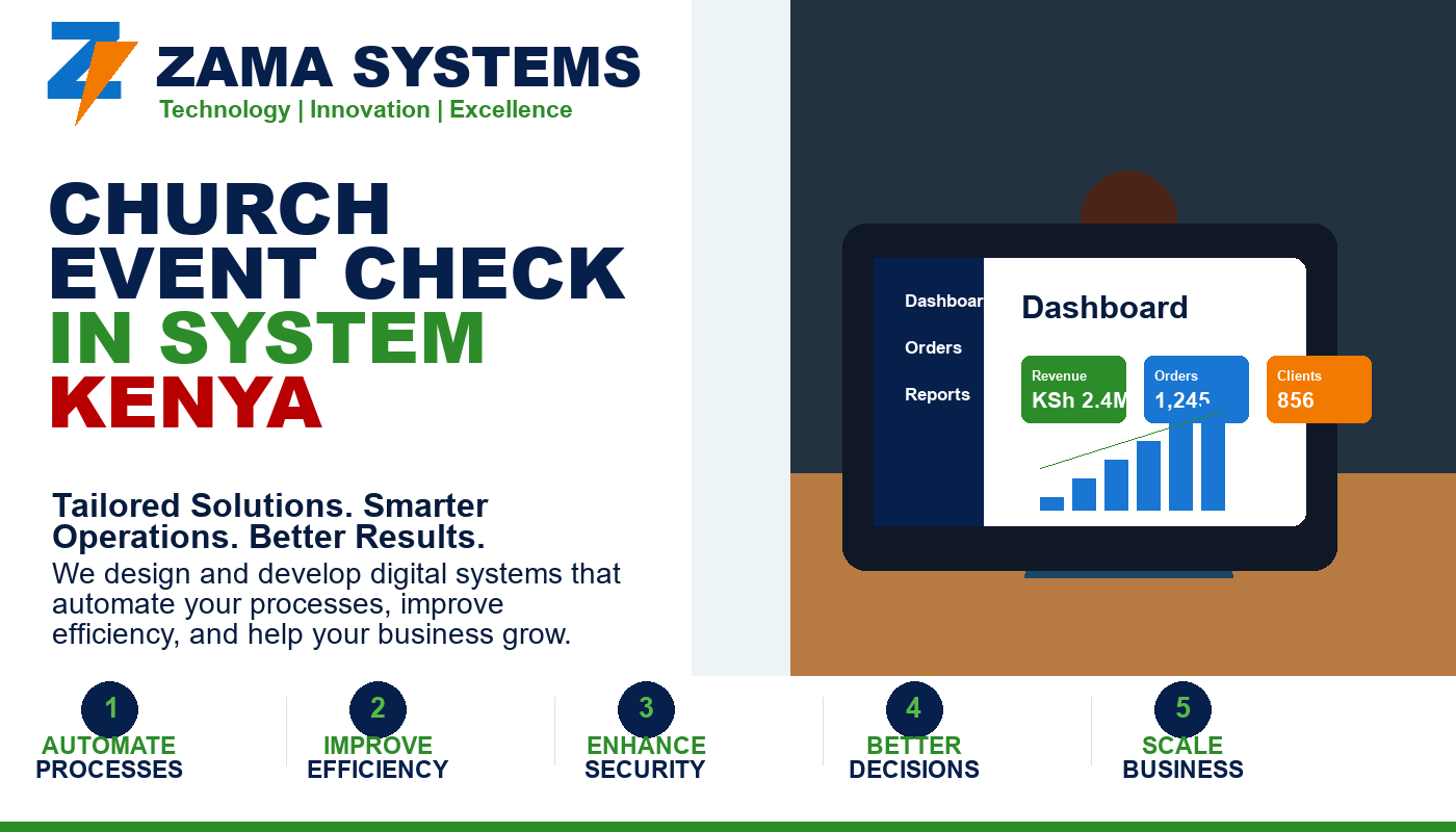 Church Event Check In System Kenya by ChurchAdmin