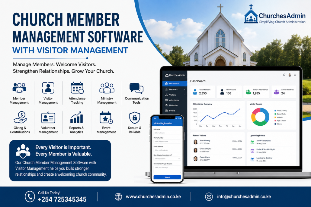 Church Member Management Software with Visitor Management