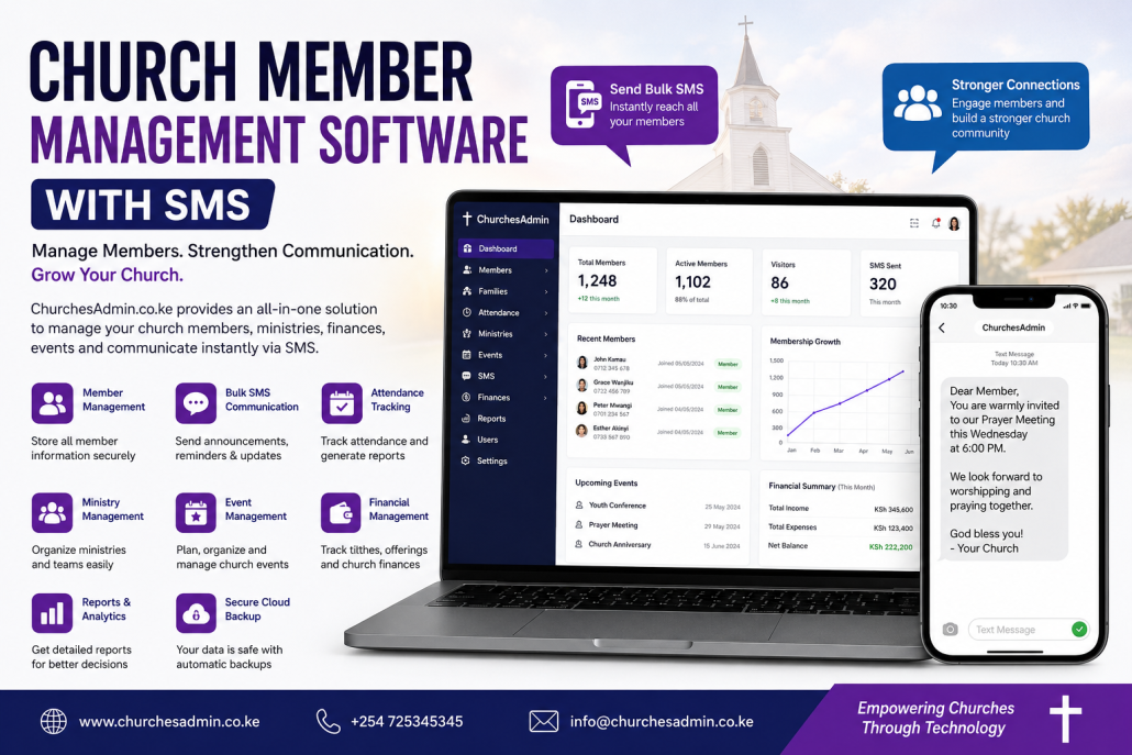 Church Member Management Software with SMS