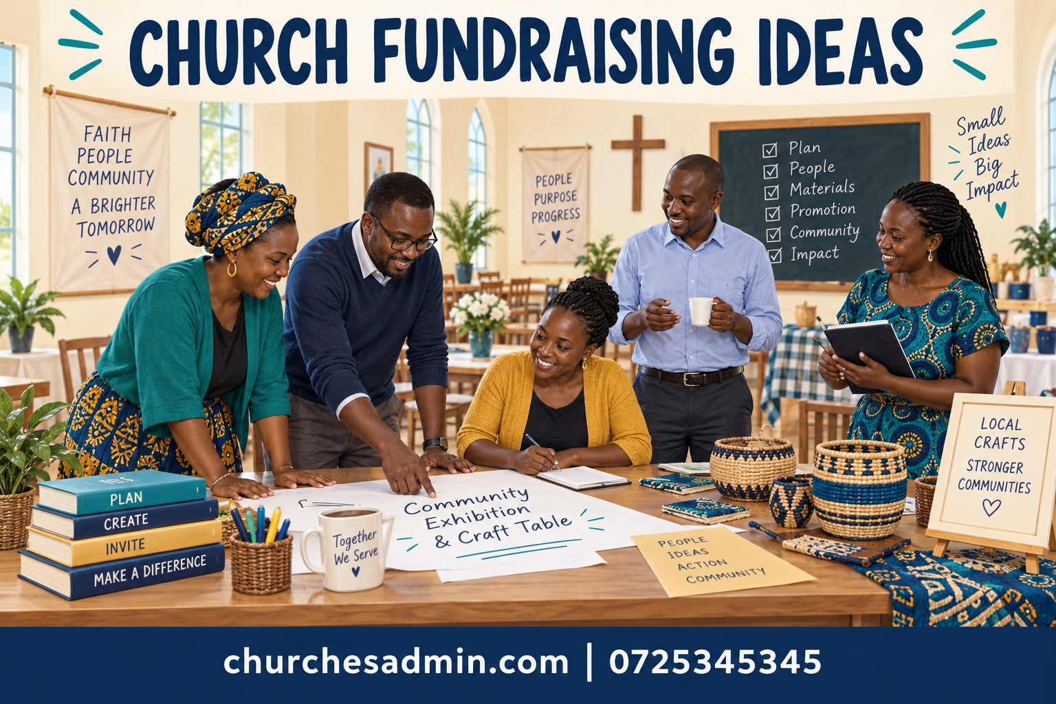 church fundraising ideas planning illustration