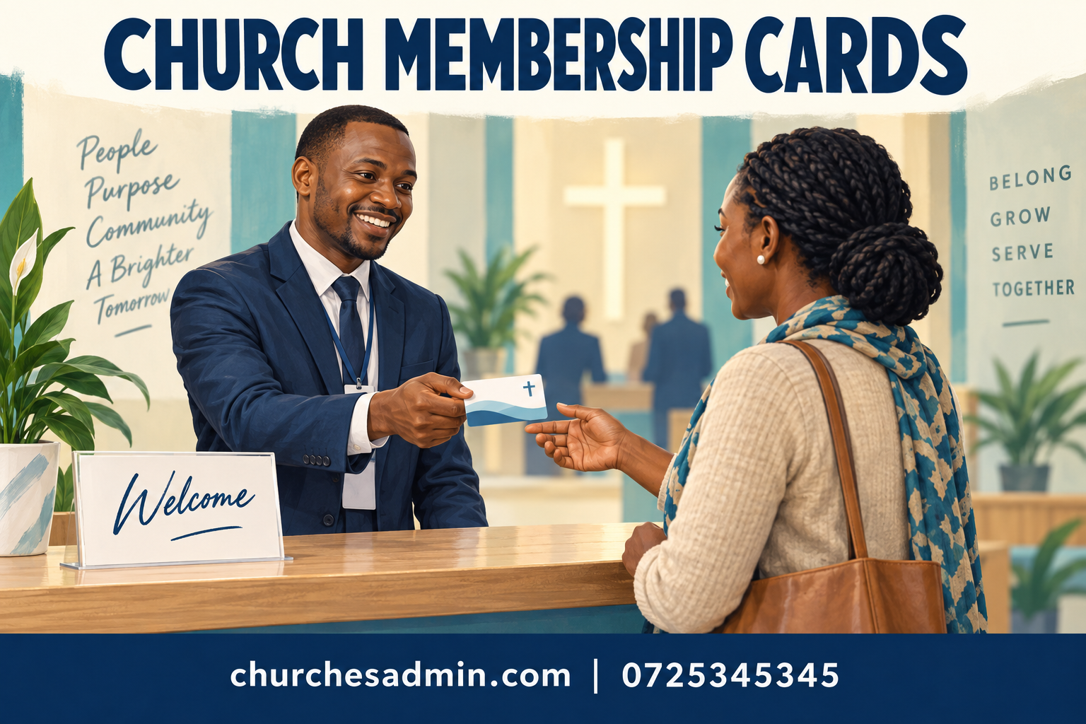 church membership card planning illustration